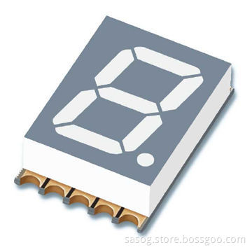 0.39-inch Single SMD LED Digit Display, Blue, 470nm, Common Anode